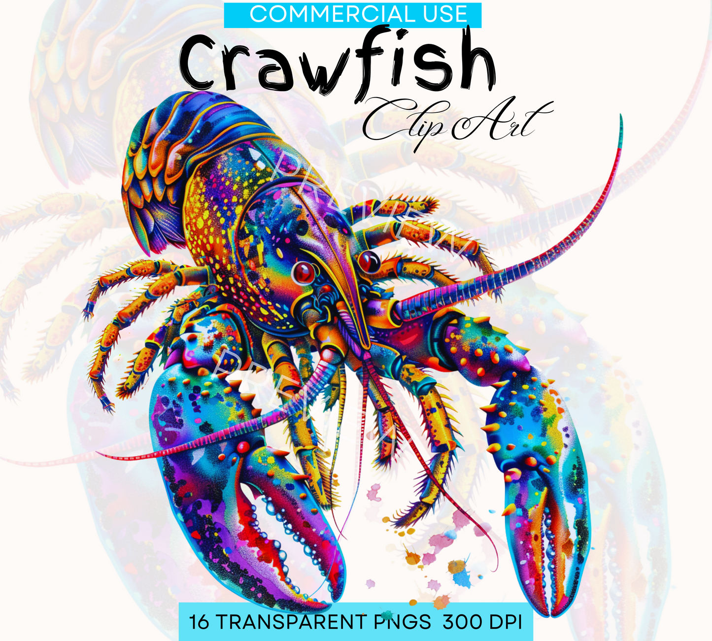 Crawfish Boil Invitation Design | Crawdad Designs Download | Crawfish Png File | Crawfish Clipart | Summer Seafood| Instant | Commercial Use