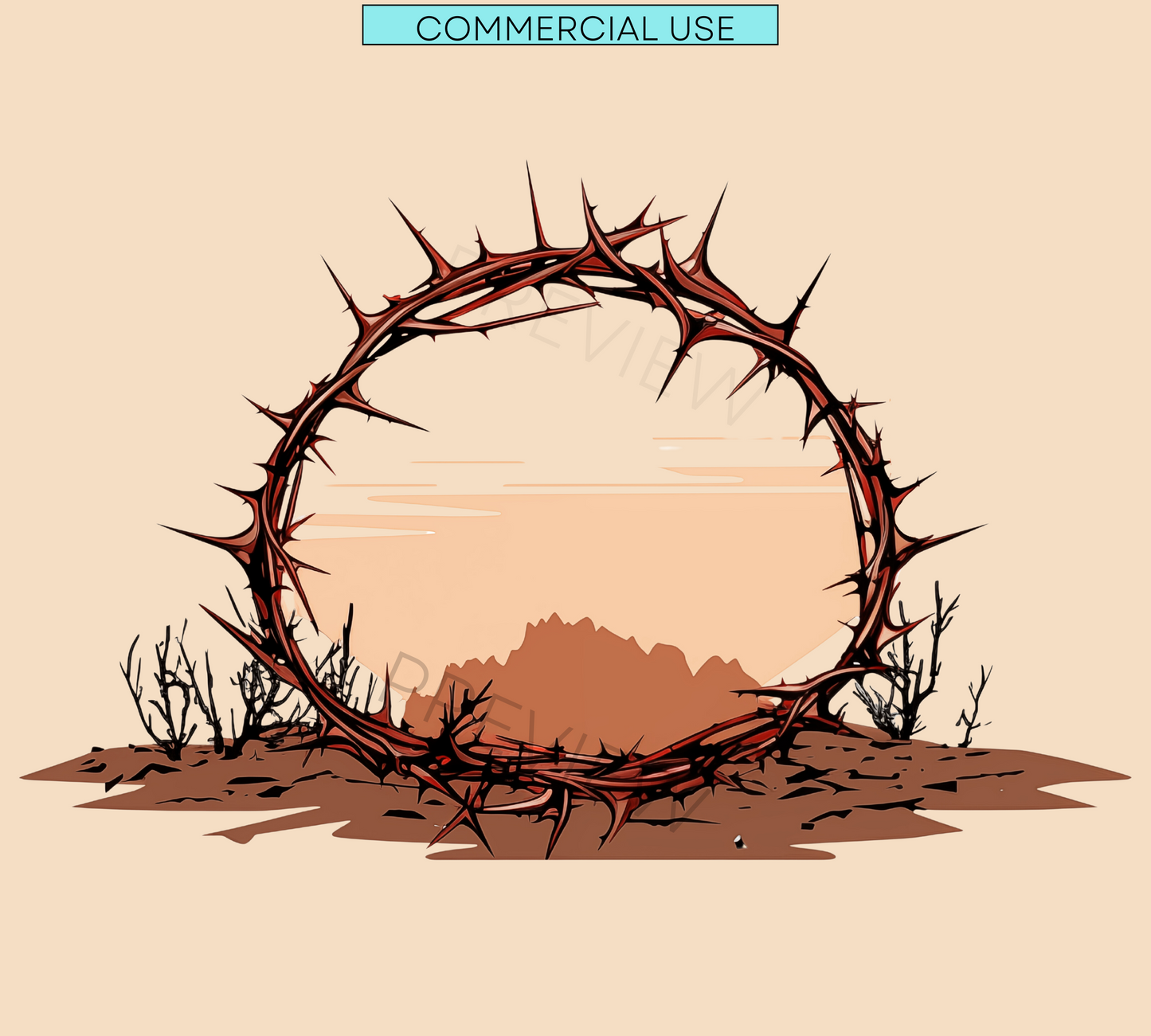 Jesus PNG | Ash Wednesday | Christian Gift | Bible png | He Is Risen | Crown Thorns PNG | Lent Wreath| Digital Download |  Commercial Use