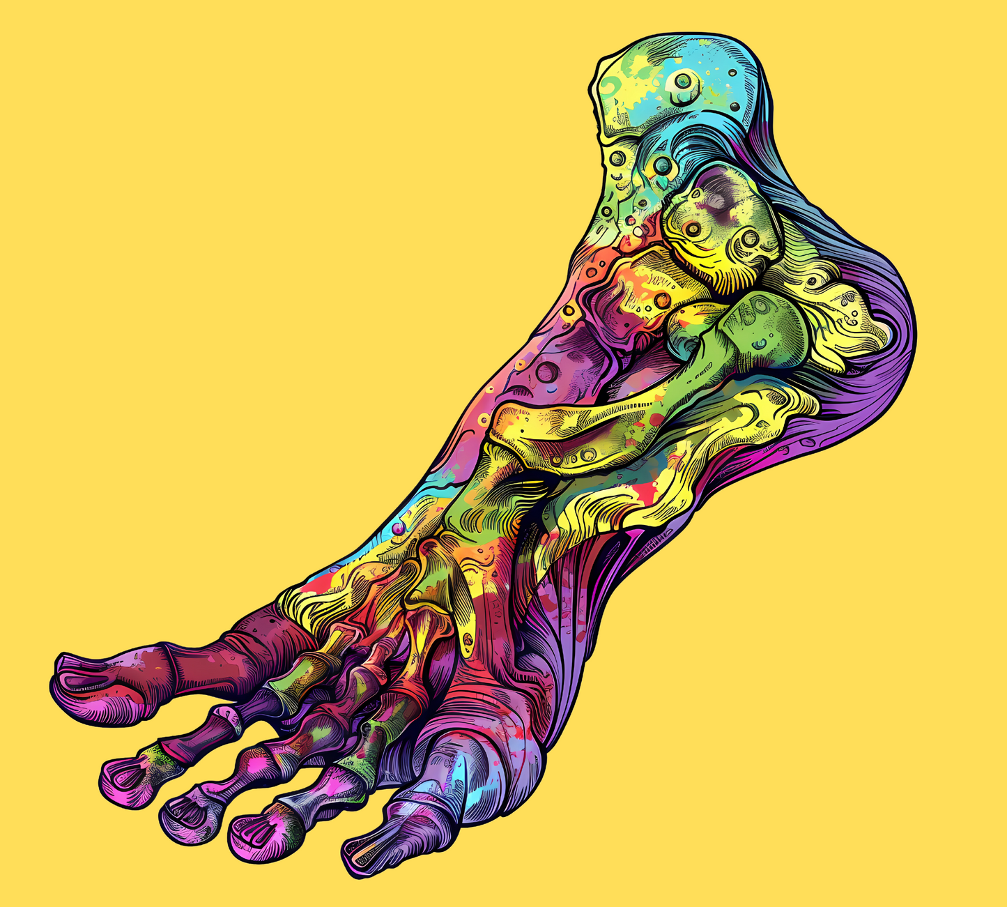 Groovy Feet | Anatomy Clipart | Foot Clipart | Medical Graphics | Anatomic Foot | Pedi Clip Art | Medical Png | Anatomical | Commercial Use