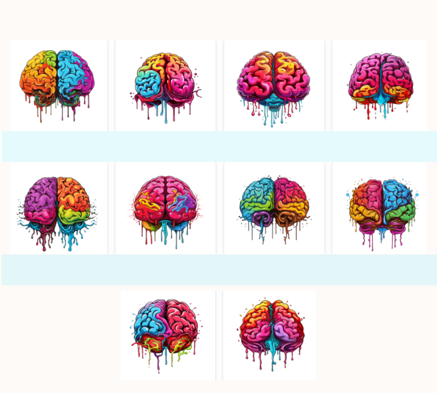 Groovy Human Brain One | Anatomy Clipart | Heart Clipart | Medical Graphics | Anatomic Brain | Body Clip Art | Medical Png| Commercial Use