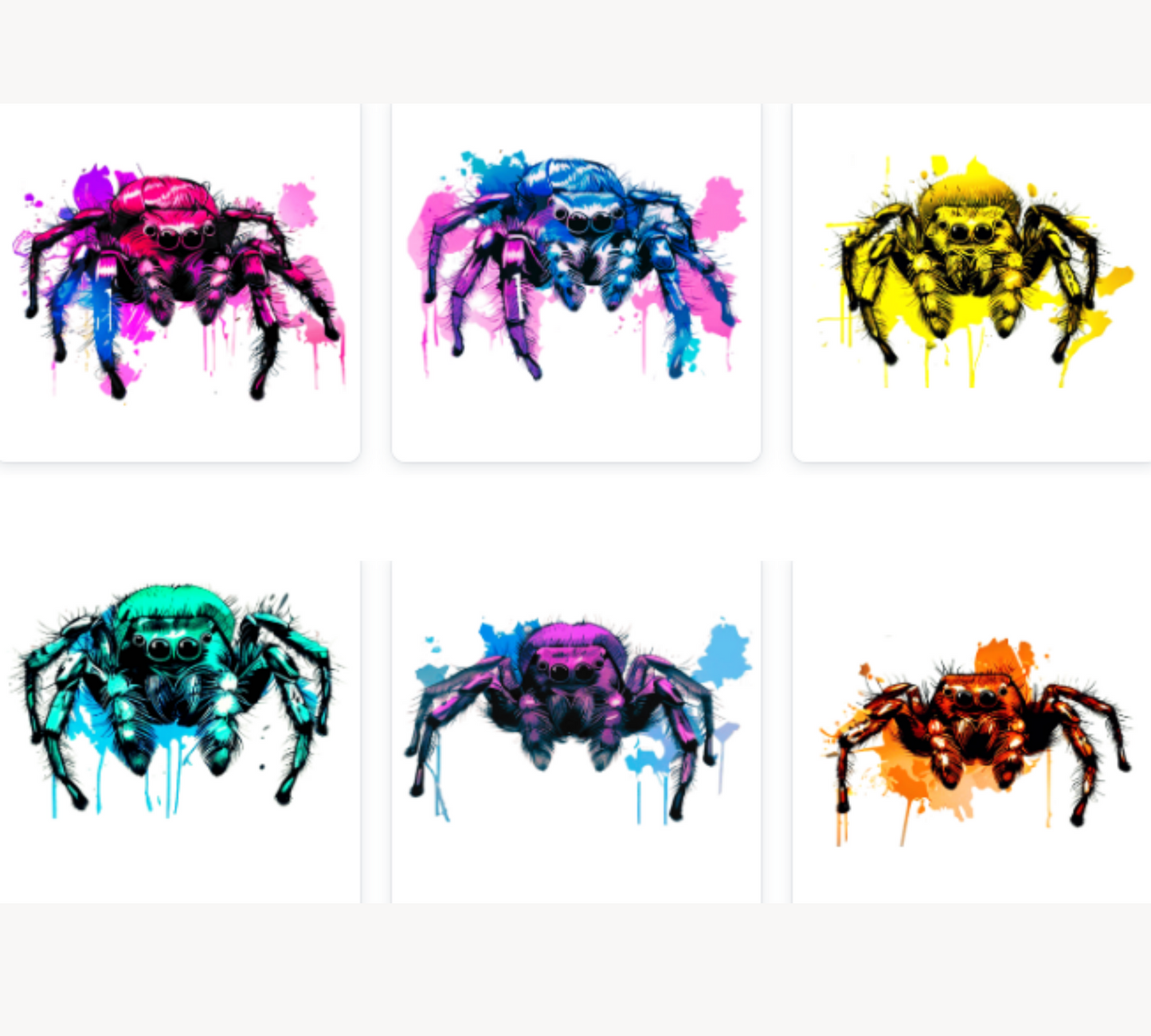 Watercolor Spider Clip Art | Cute Bug Png | Jumping Spider Clipart | Spider Watercolor Clipart Bundle | Poppin Pastel | Commercial Use