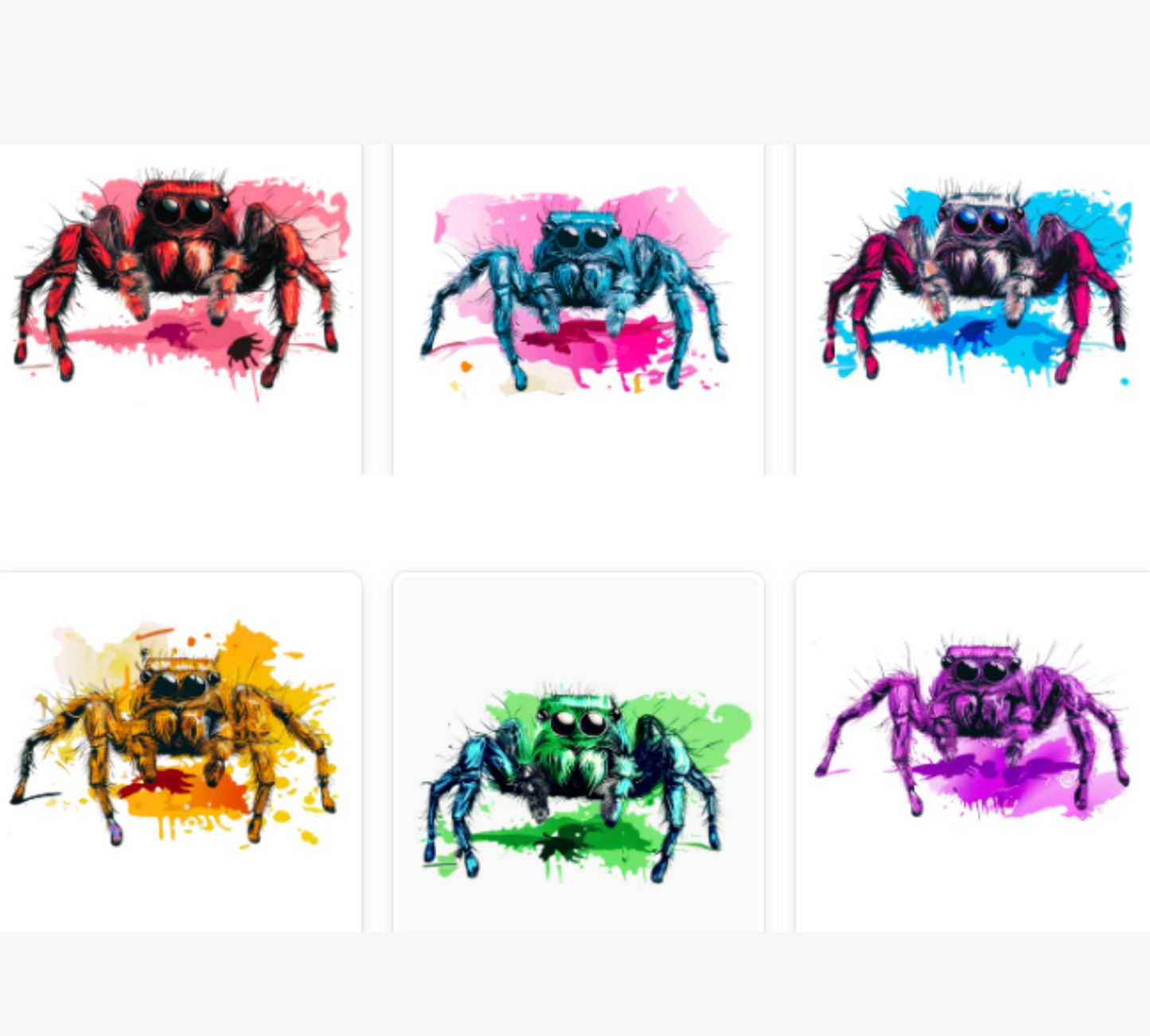 Watercolor Spider Clip Art | Cute Bug Png | Jumping Spider Clipart | Spider Watercolor Clipart Bundle | Poppin Pastel | Commercial Use
