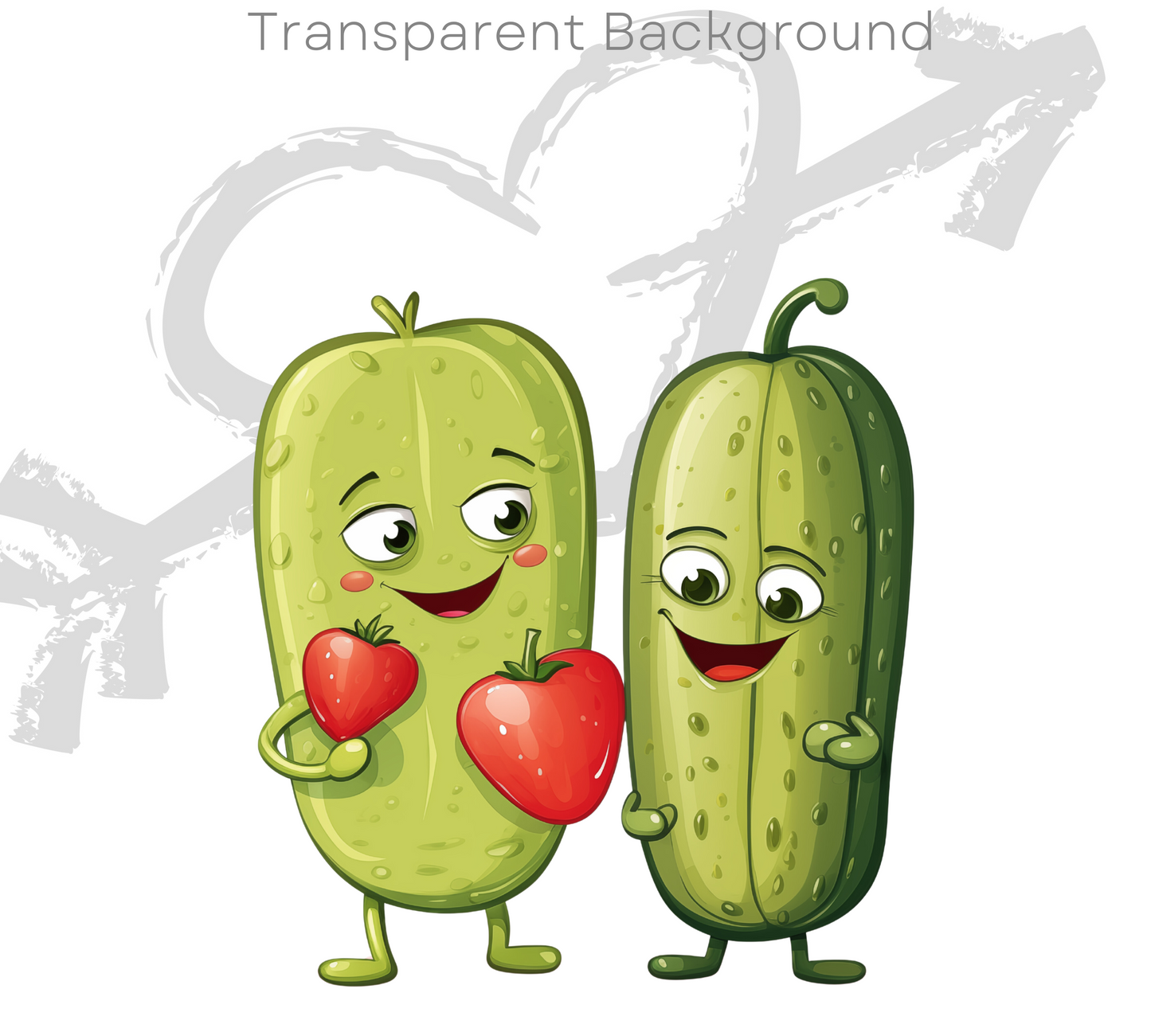 Instant Download | Pickled Cucumber | Pickle Illustration | Valentine Cards | Pickle Svg | Pickle Lover | Funny Clipart | Commercial Use