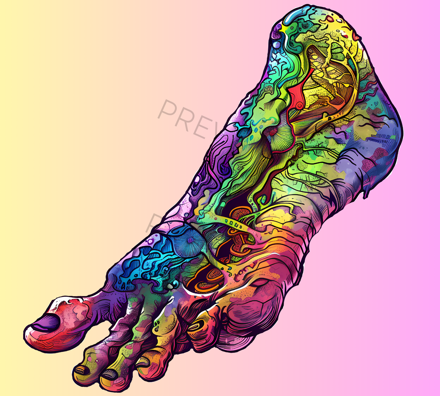 Groovy Feet | Anatomy Clipart | Foot Clipart | Medical Graphics | Anatomic Foot | Pedi Clip Art | Medical Png | Anatomical | Commercial Use