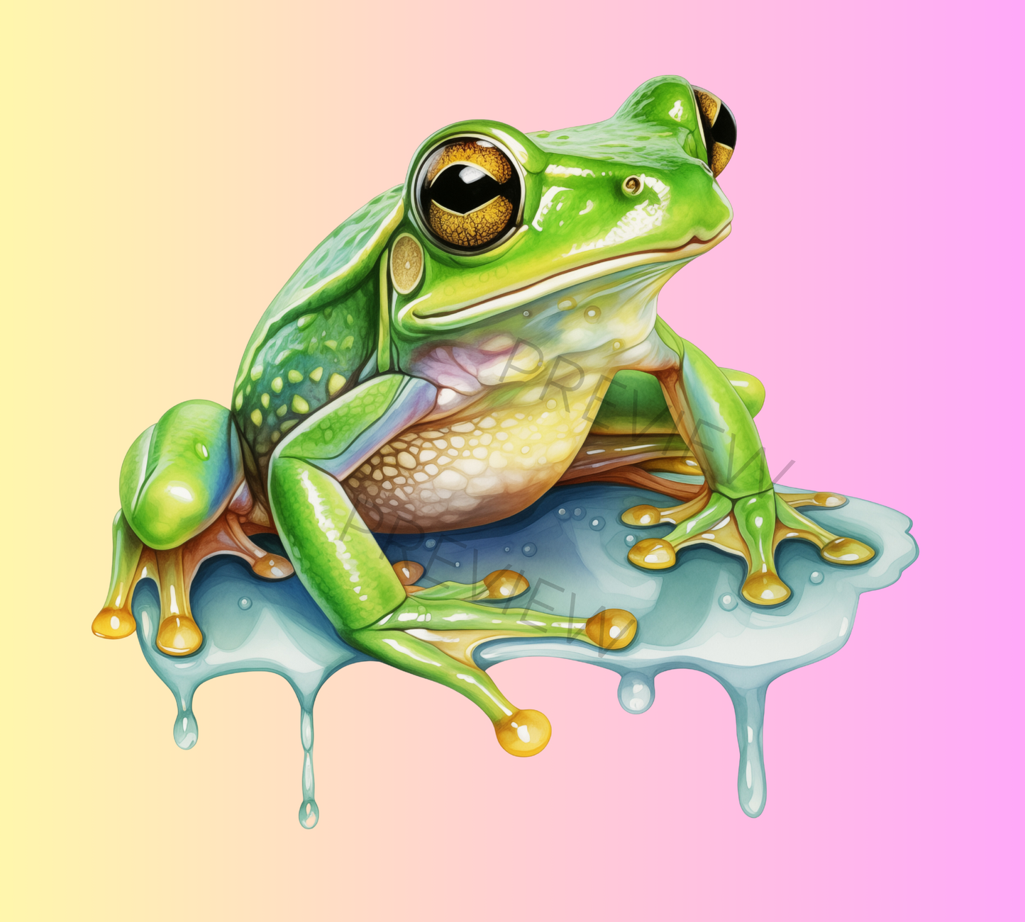 Frogs Clip Art | Beautiful Frog PNG | Green Frog Designs | Digital Frog Art | Commercial Use | Reptile Art | Frogs Art | Instant Download