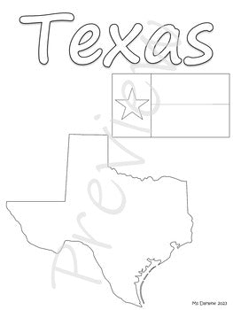 Texas~Pledge~Fill in/Cloze~Cut and Paste~Trace~Color~Elkonin~Autism~NO PREP