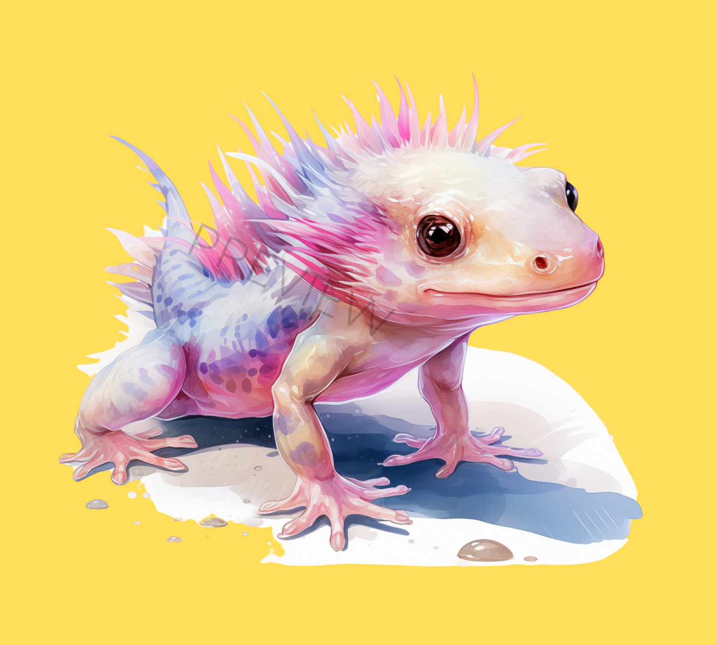Axolotl PNG | Digital Download | Birthday Gift Her | Cute Axolotl Illustrations | Printable Stickers | Sublimation Design | Commercial Use