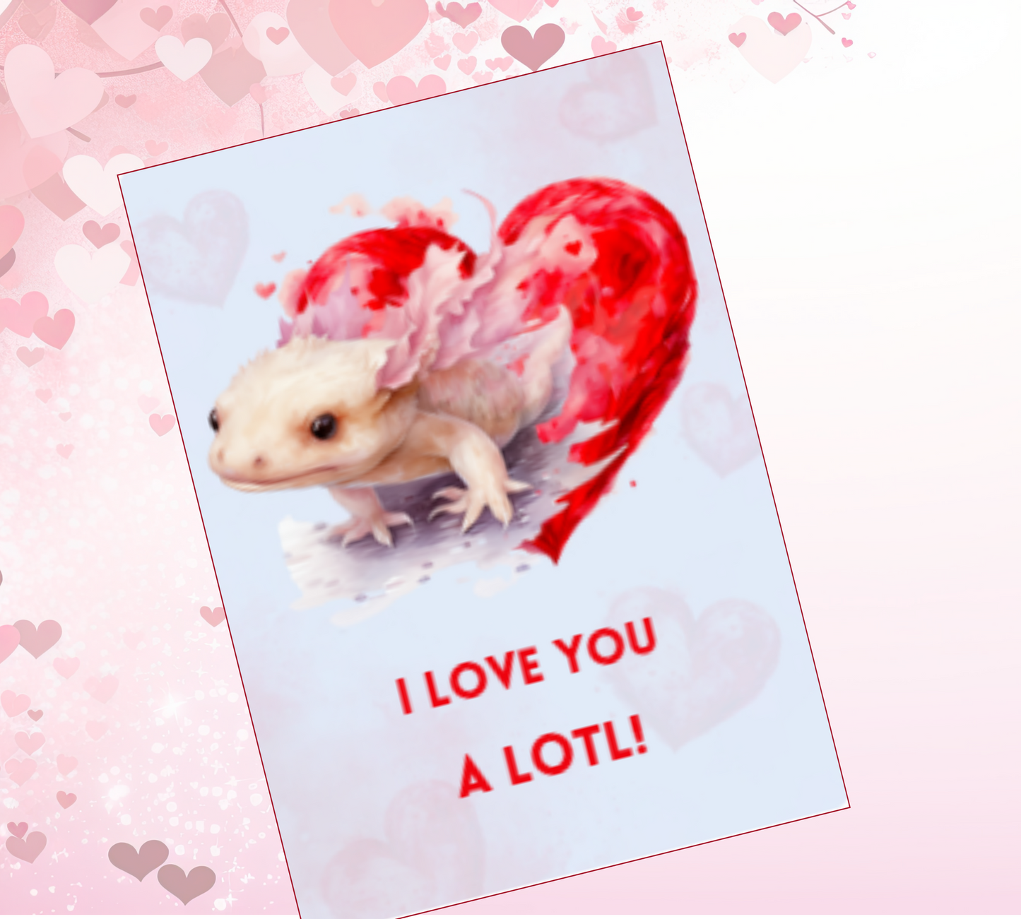 Kids Valentine | INSTANT DOWNLOAD | Valentine Day Cards | Axolotl PNG l Valentine Cards | Printable Valentine Cards| Valentine Gift | Gifts