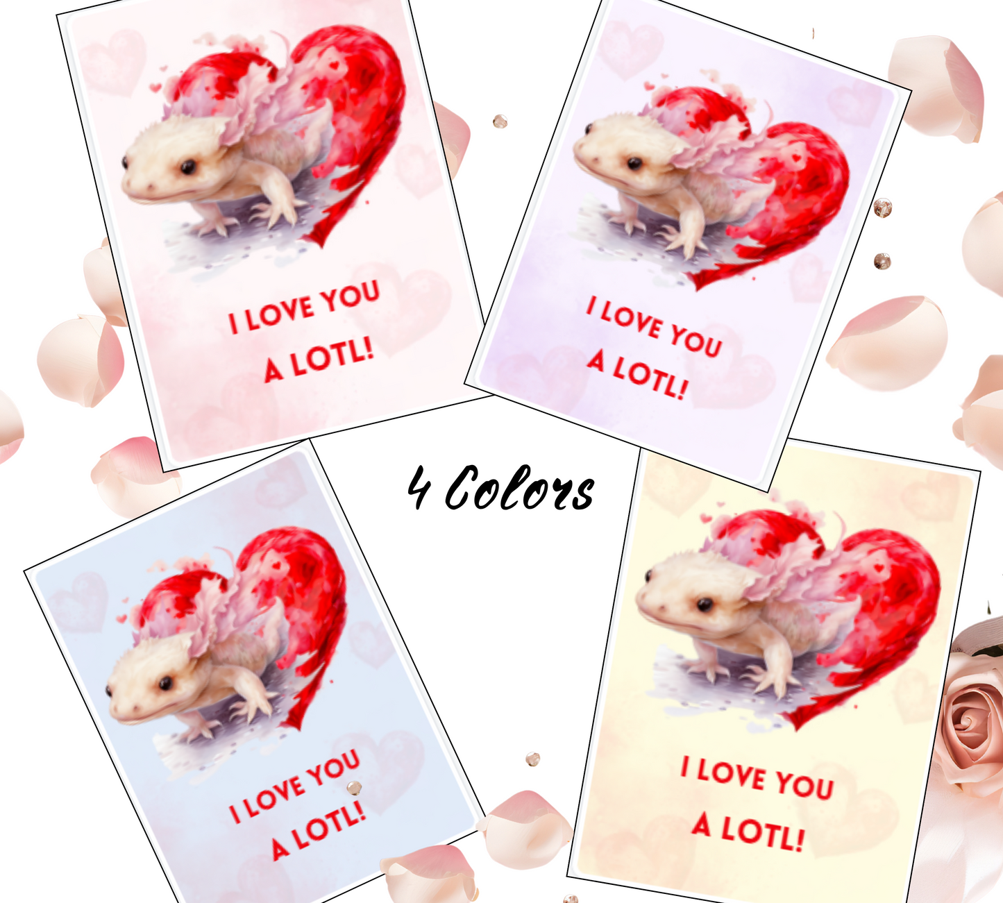 Kids Valentine | INSTANT DOWNLOAD | Valentine Day Cards | Axolotl PNG l Valentine Cards | Printable Valentine Cards| Valentine Gift | Gifts