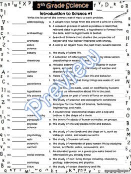 5th Grade Science Match 'EM ~Introduction to Science~#1~NO PREP - Shaddoze Designs by Darie