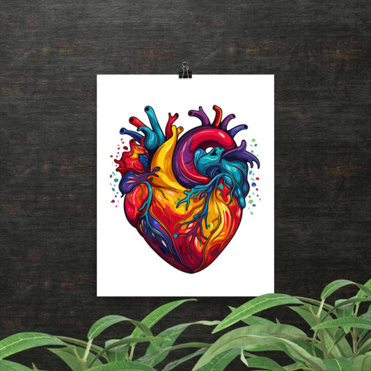 Anatomical Heart | Nursing Student | Home Decor | Art Print | Anatomy Decor | Heart Wall Art | Medical Office Decor | Wall Decor - Shaddoze Designs by Darie