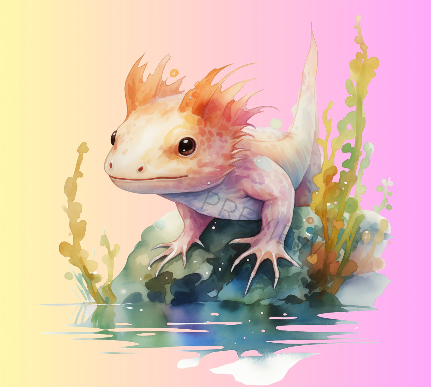 Axolotl PNG | Digital Download | Birthday Gift Her | Cute Axolotl Illustrations | Printable Stickers | Sublimation Design | Commercial Use - Shaddoze Designs by Darie