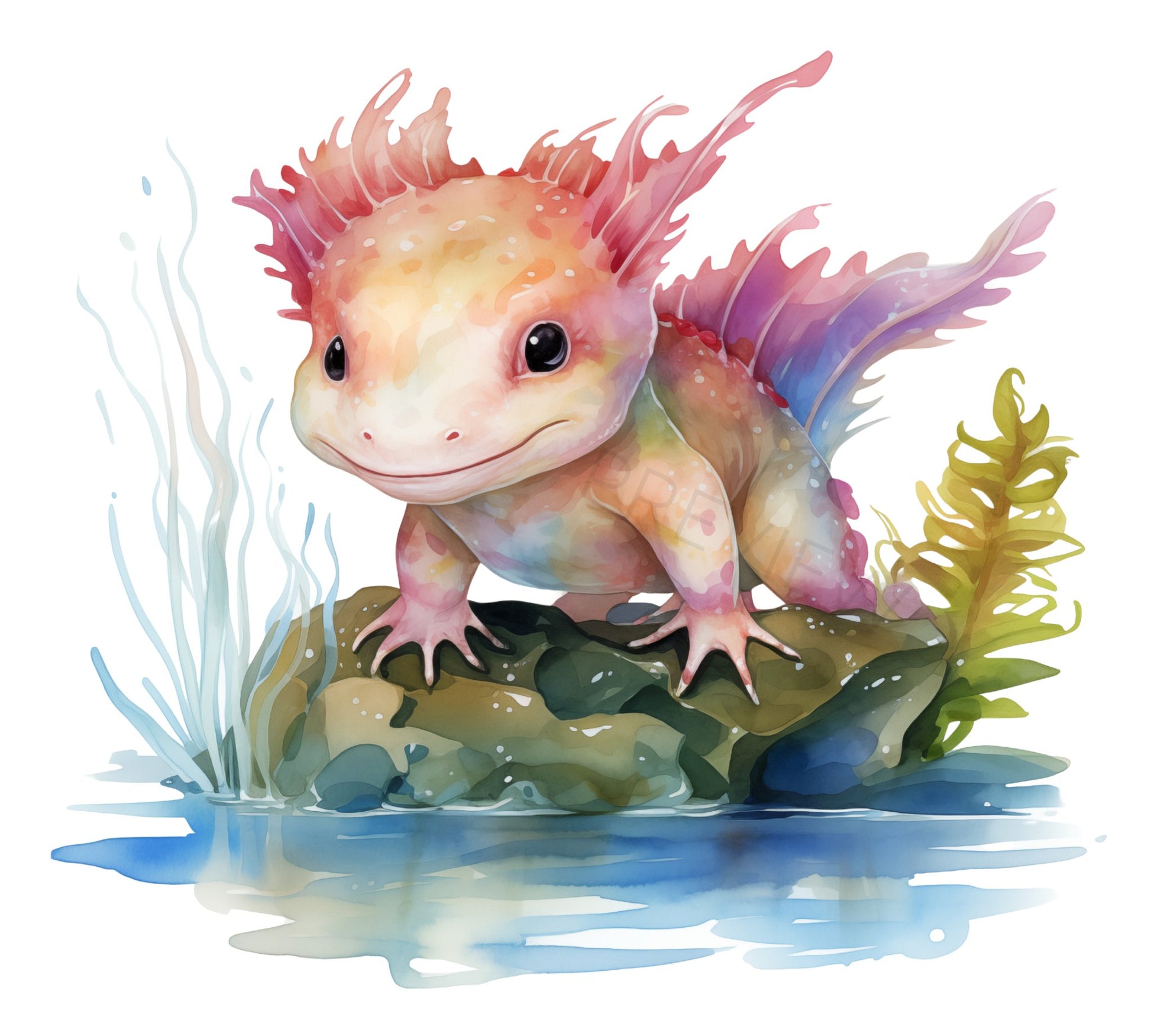 Axolotl PNG | Digital Download | Birthday Gift Her | Cute Axolotl Illustrations | Printable Stickers | Sublimation Design | Commercial Use - Shaddoze Designs by Darie