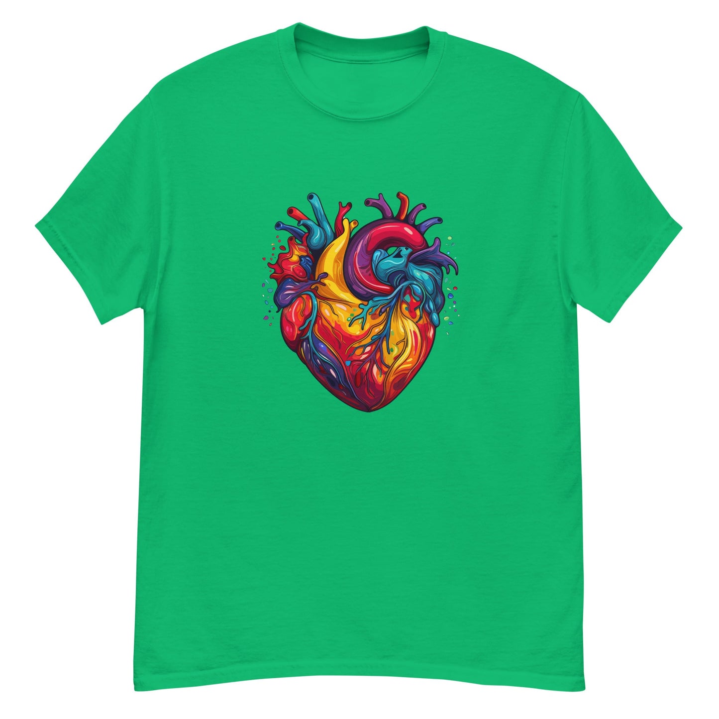 Groovy Anatomical Heart Tee | Retro Colors Heart T - shirt | Unique Design - Shaddoze Designs by Darie