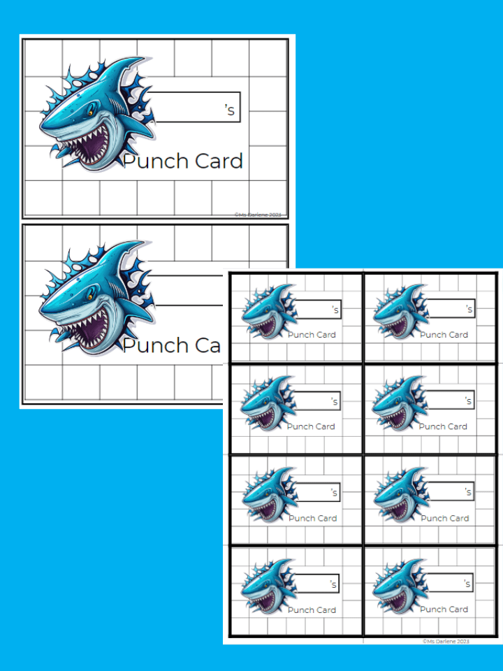 JAWS Shark~Punch Cards~Positive Reinforcement~NO PREP~Behavior~Autism - Shaddoze Designs by Darie