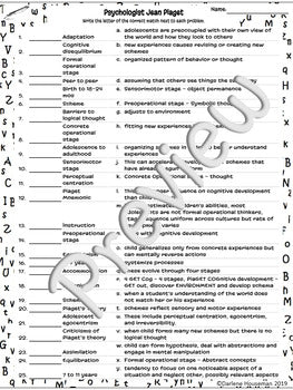 Jean Piaget Match 'EM~Theory Characteristics~Developmental Psychology~NO PREP - Shaddoze Designs by Darie