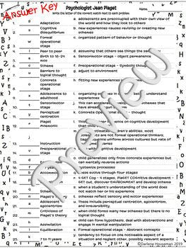 Jean Piaget Match 'EM~Theory Characteristics~Developmental Psychology~NO PREP - Shaddoze Designs by Darie