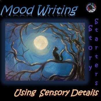 Mood Writing~FUN Sensory Writing Story Starters~24 Task Card Prompt~SPooKy - Shaddoze Designs by Darie