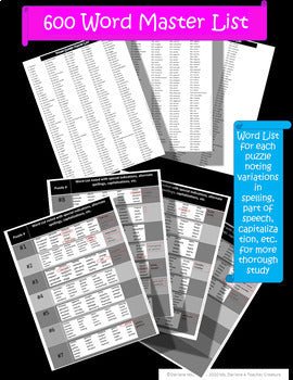 Power SPELLER Word Scramble & Search Puzzle BUNDLE*600 Words~3rd - 4th Gr~NO PREP - Shaddoze Designs by Darie