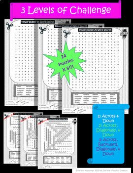 Power SPELLER Word Scramble & Search Puzzle BUNDLE*600 Words~3rd - 4th Gr~NO PREP - Shaddoze Designs by Darie