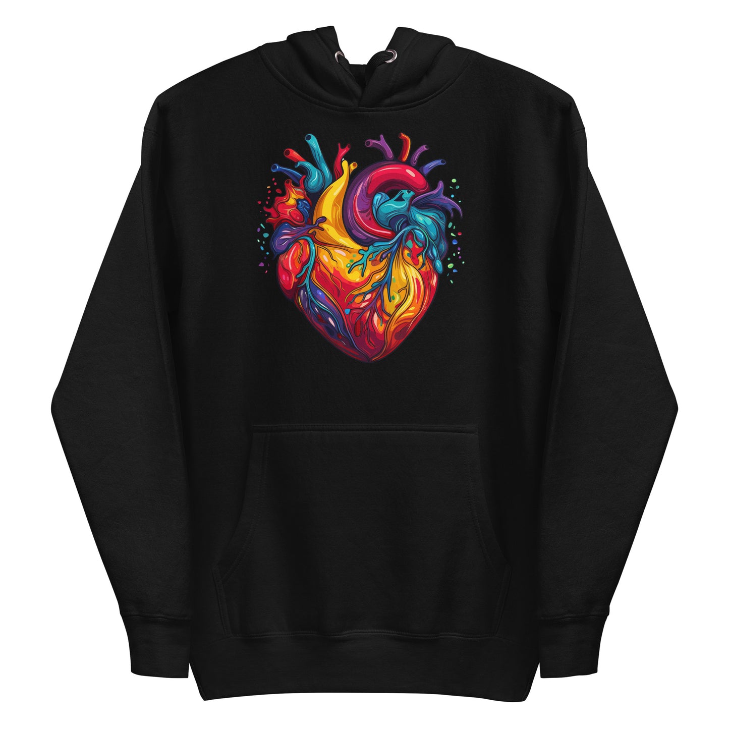 Groovy Anatomical Heart Hoodie | Heart Sweatshirt | Gift Hoodie | Heart Hoodie | Retro Design | Personalized Couples GiftUnisex Hoodie